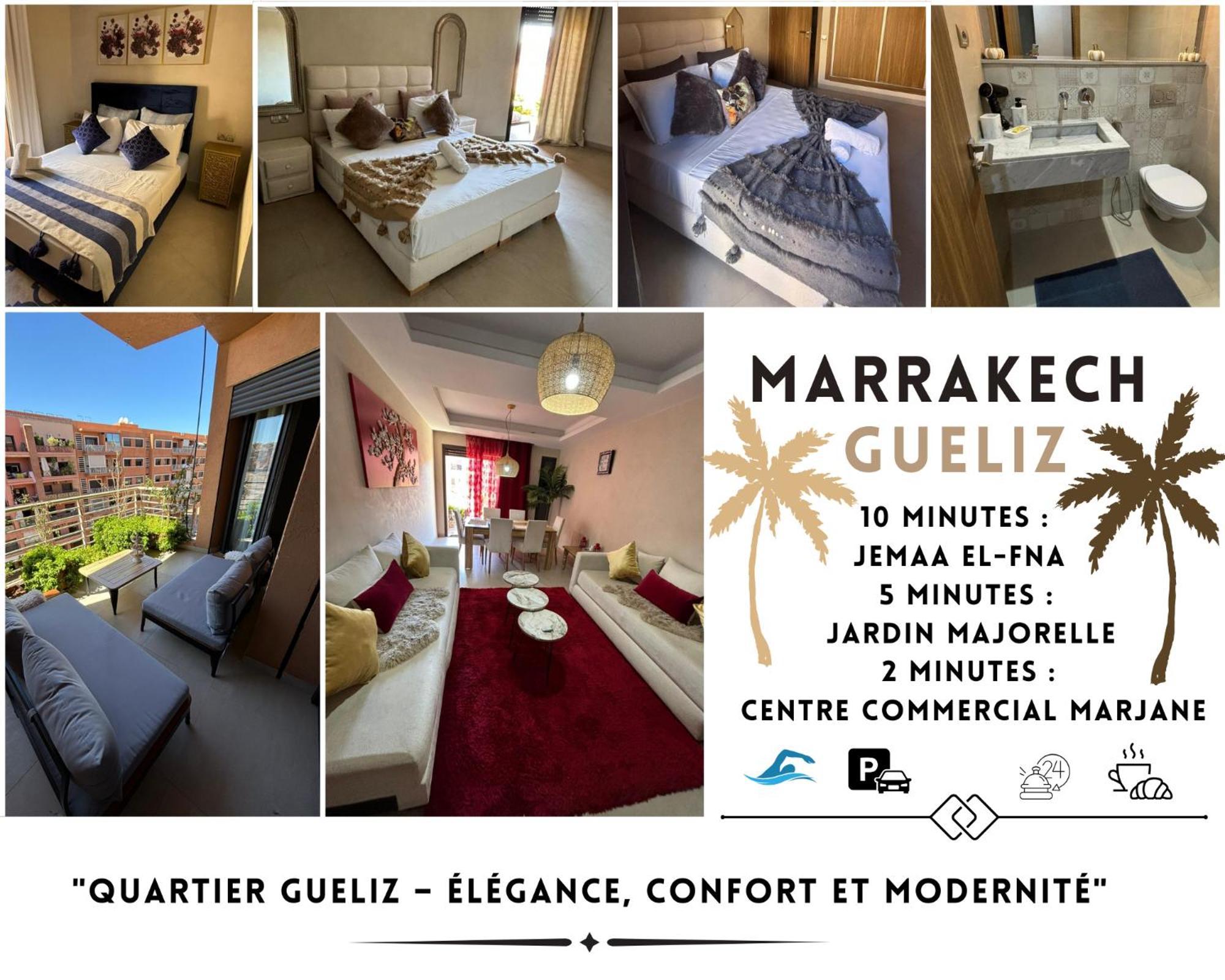 Appartement Neuf Climatise, Centre Marrakech. Марракеш Екстер'єр фото